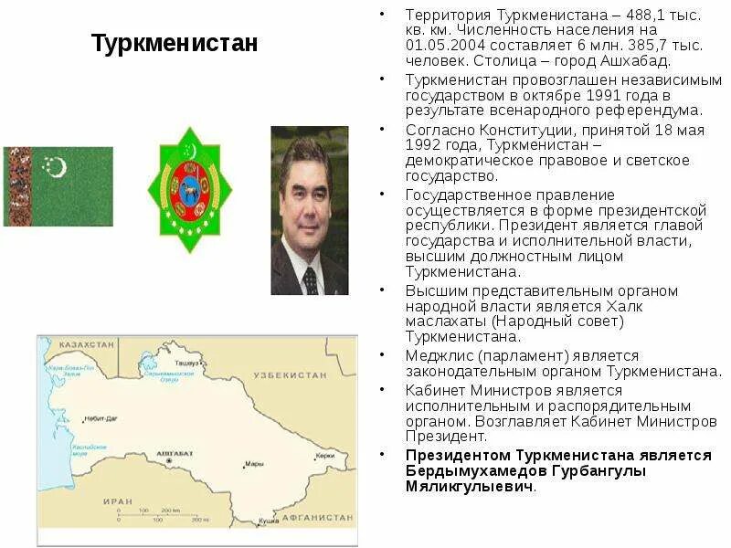 Туркменистан презентация. Форма правления Туркменистана. Доклад о Туркменистане. Презентация на тему Туркменистан.
