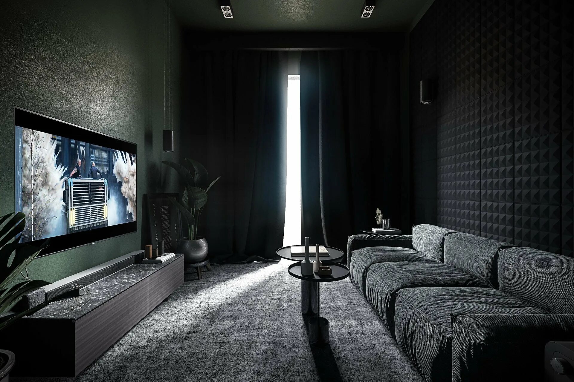 Темная комната. Комната с черными стенами. Дизайн темной комнаты. Интерьер в темных тонах. Квартира в темноте