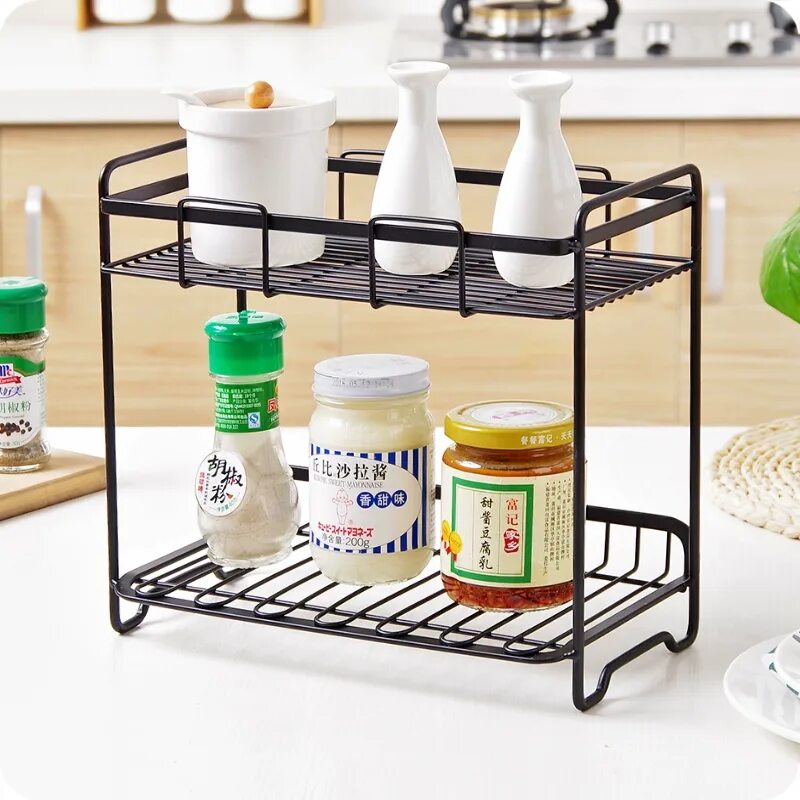 Стойка для хранения специй Kitchen Rack. Полка-подставка w4968la (кухонная, складная). Органайзер для кухни Kitchen Shelf. Этажерка для кухонной утвари. Полки подставки купить