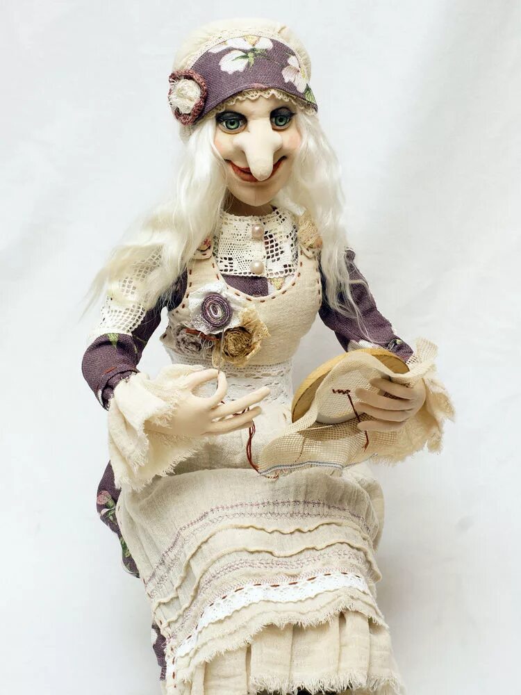 Интерьерная кукла баба Яга. Обережная кукла баба Яга. Оберег баба Яга. Текстильная кукла баба Яга.
