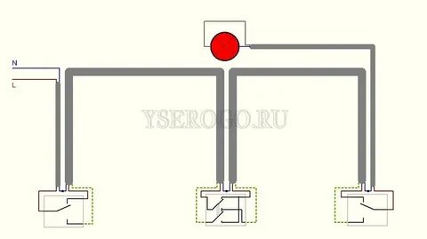 Правильное подключение проходного выключателя