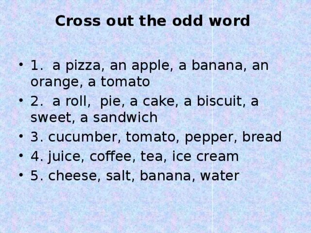 Odd word. Cross the odd Word out. Crossed out Word. Cross the odd Word out 5 класс. Cross the odd Word out Worksheet.