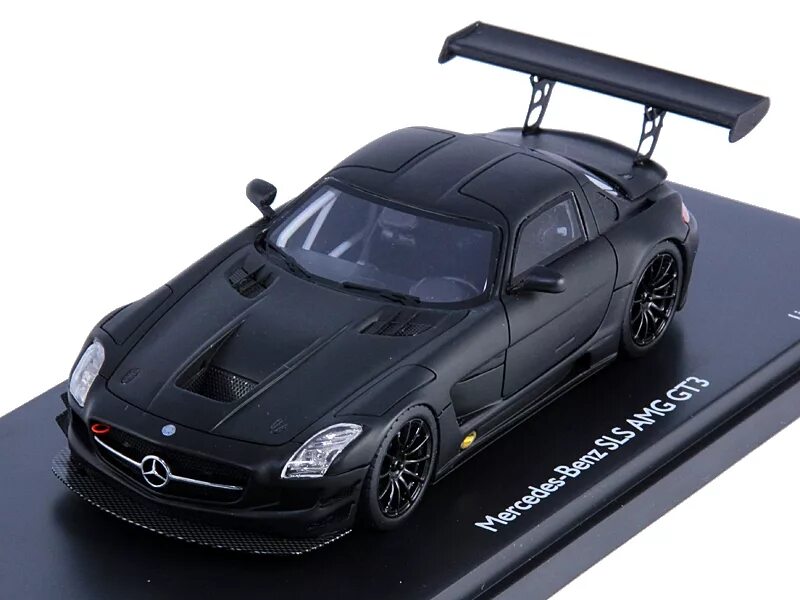 Mercedes-Benz SLS AMG 1 43. Mercedes-Benz SLS AMG gt3 2011 Matt Black (тираж 300шт.). Мерседес SLS AMG масштаб 1.14. Mercedes-Benz SLS AMG gt3 2011 Matt Black shucoo.