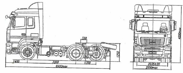 Маз расстояние. МАЗ 6430с9 технические характеристики. МАЗ 643019-1420-020 высота седла. Седельный тягач МАЗ 6422 чертеж. МАЗ 6430 Blueprint.