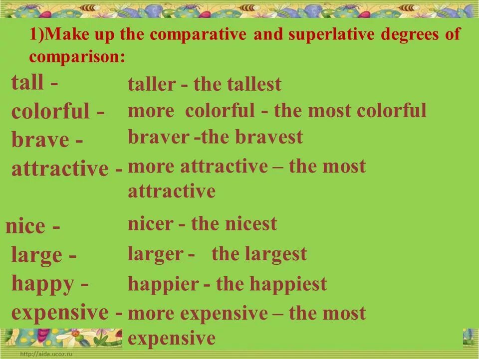 Attractive comparative. Degrees of Comparison of adjectives. Make up the Comparative and Superlative degrees of Comparison. Colourful Comparative and Superlative. Comparatives and Superlatives.