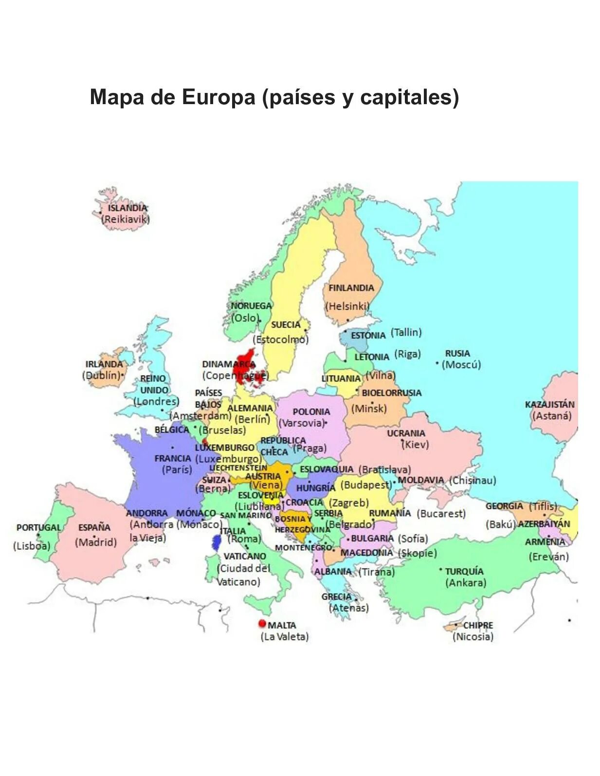 Europa de. Islandia Map.