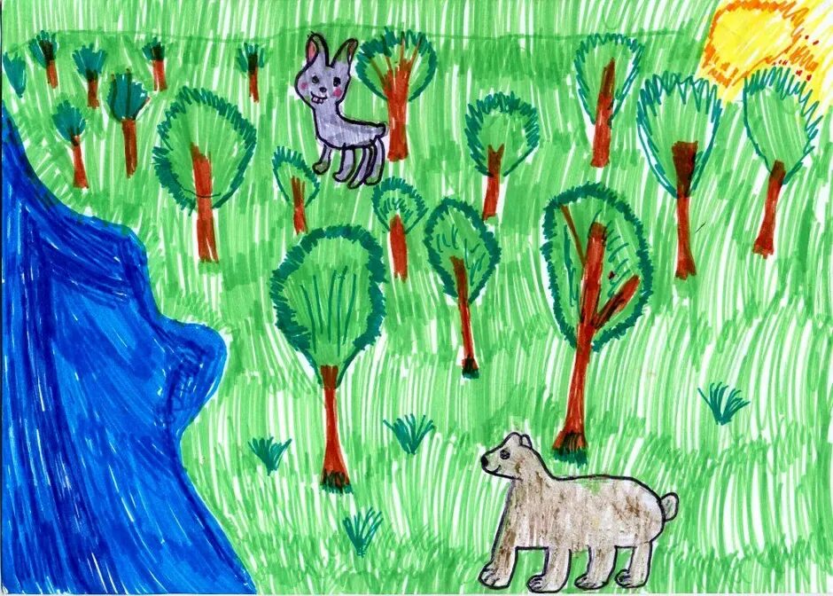 Рисунок на тему лес. Красота леса рисунок. Конкурс рисунков о лесе. Рисование лес.