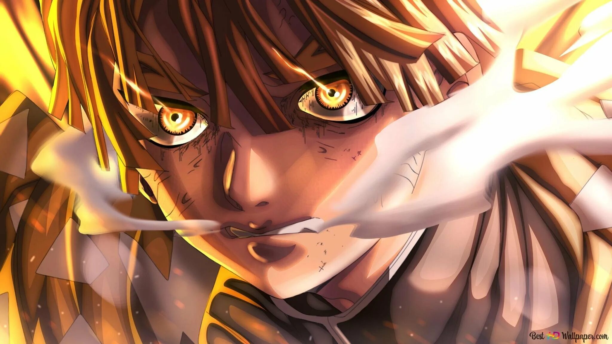 Зеницу клинок рассекающий. Demon slayer зеницу агацума. зеницу агацума арт.