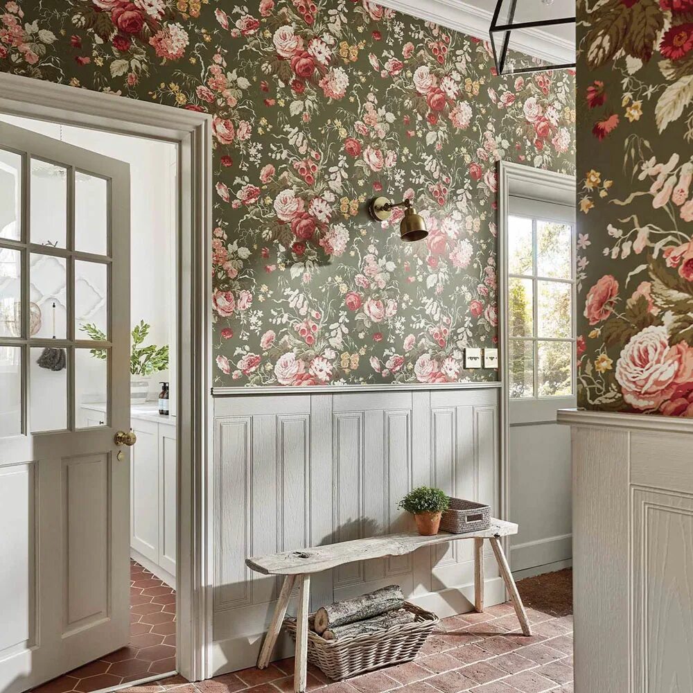 Chrysanthemum. Обои английская коллекция. Английские обои morris & co, коллекция wallpaper compilation i, артикул 216818. Affresco арт. Обои английская коллекция.