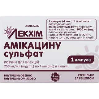 Амикацин порошок для инъекций инструкция
