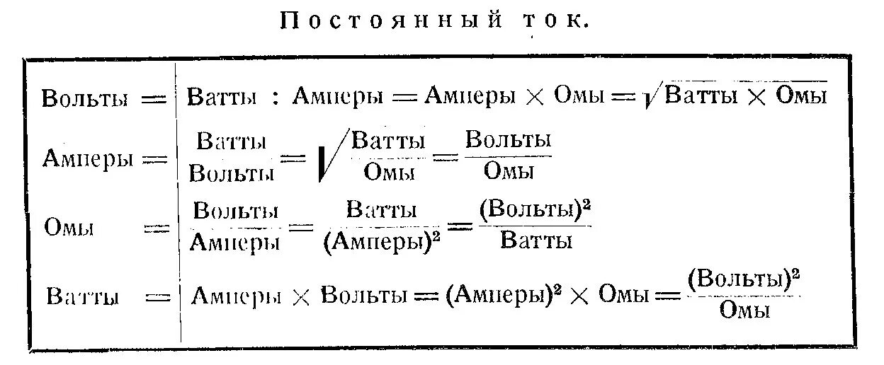 Как найти ватты