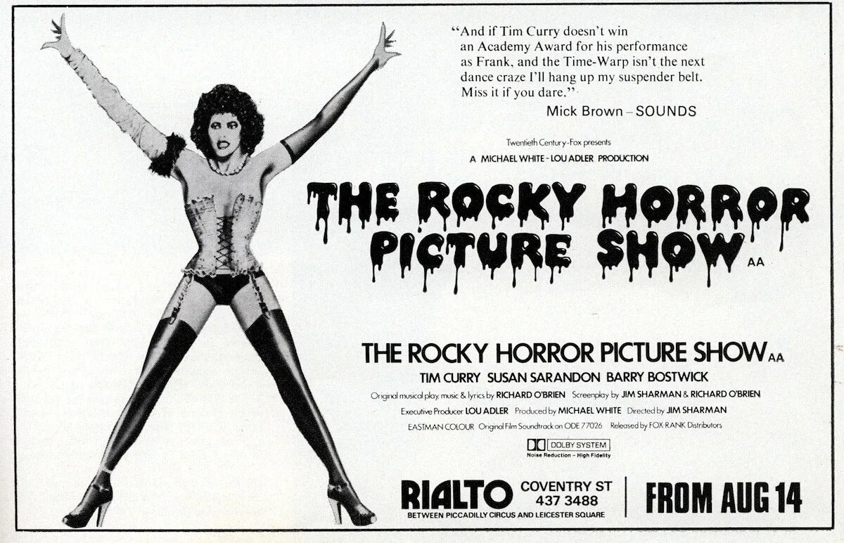 Rocky horror show. Сьюзен Сарандон Рокки хоррор. Франк шоу ужасов Рокки хоррора. Rocky Horror picture show 1975.