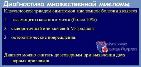 Миеломная болезнь код по мкб 10