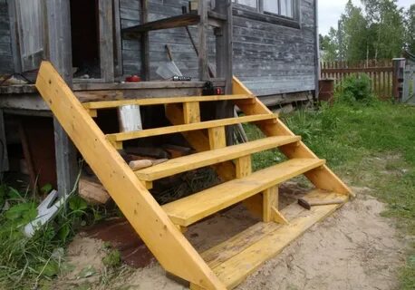 Лестница на дачу своими руками из дерева