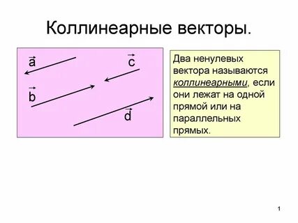 3 коллинеарных вектора