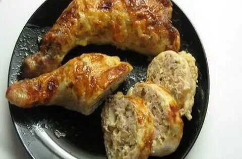 Фаршированные голени курицы в духовке рецепт