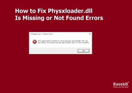 Система не обнаружила physxloader dll