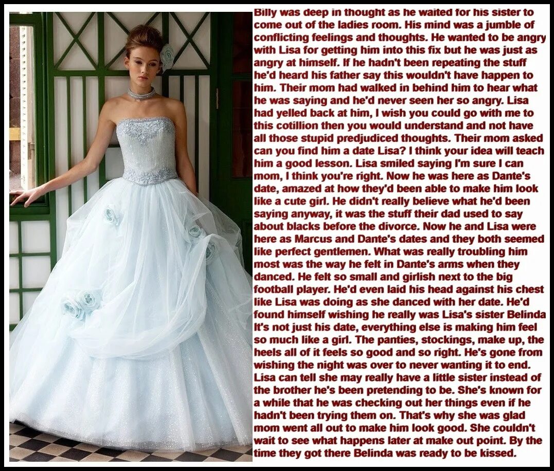 Свадебное платье TG caption. Феминизация в свадебном. Платье. TG невесты. Wedding Dress Сисси caption. This is his sister