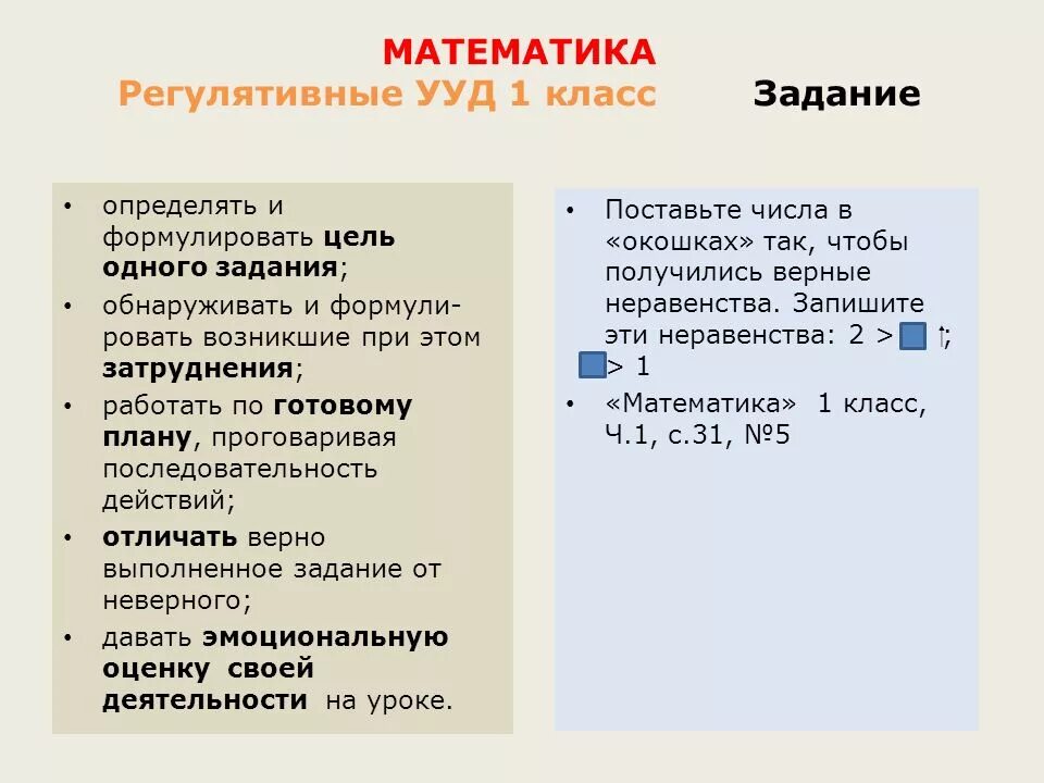 Универсальные учебные действия примеры заданий