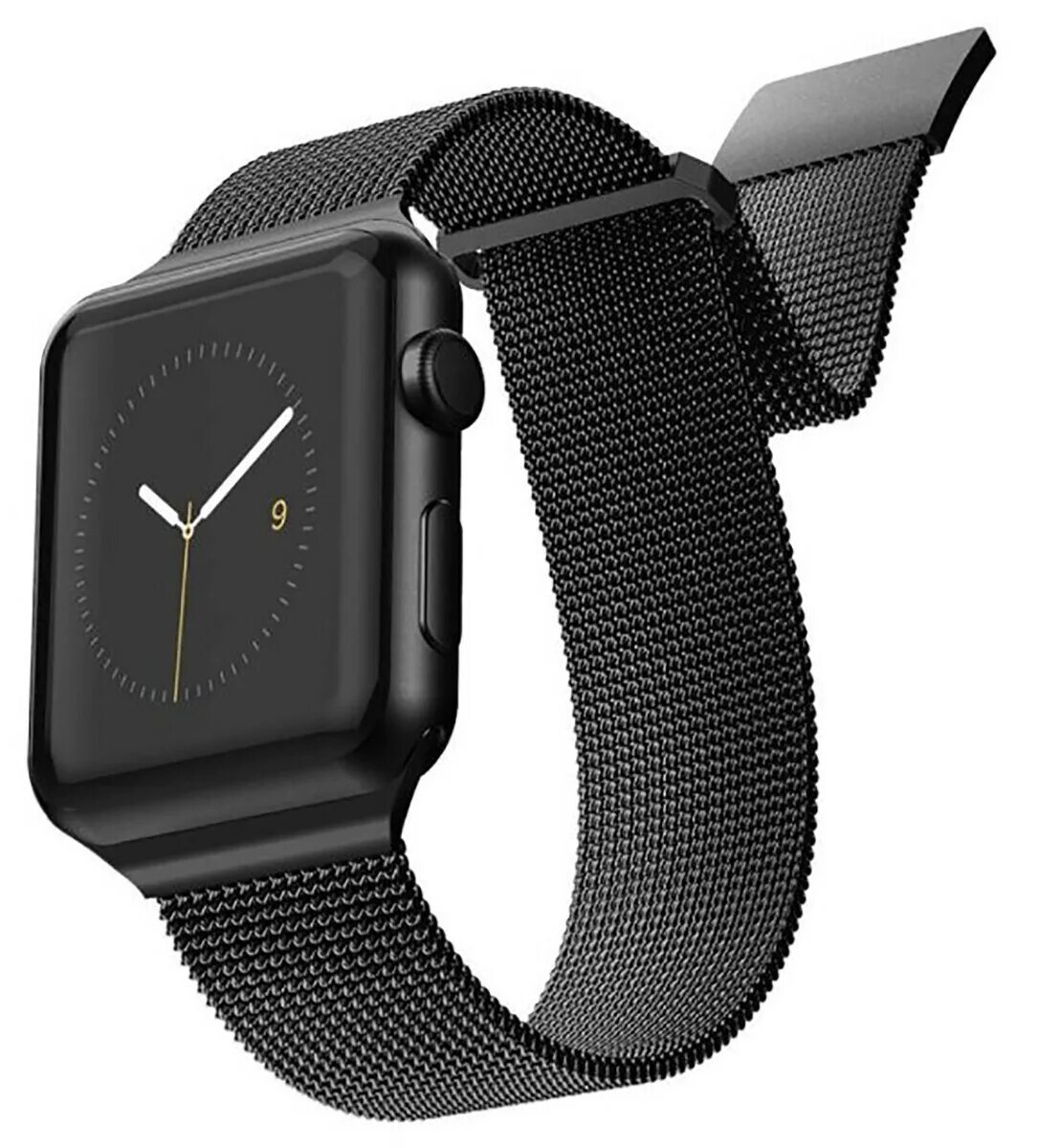 Ремешок apple watch отзывы. X-DORIA ремешок Hybrid Mesh Band для Apple watch 42/44mm. Ремешок Эппл вотч Миланская петля. Ремешок для Apple watch 44mm Миланская петля. Эппл вотч с черным ремешком.