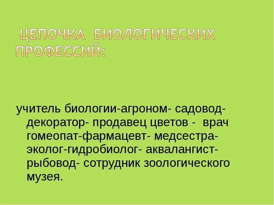 Учитель биологии выполняемая работа