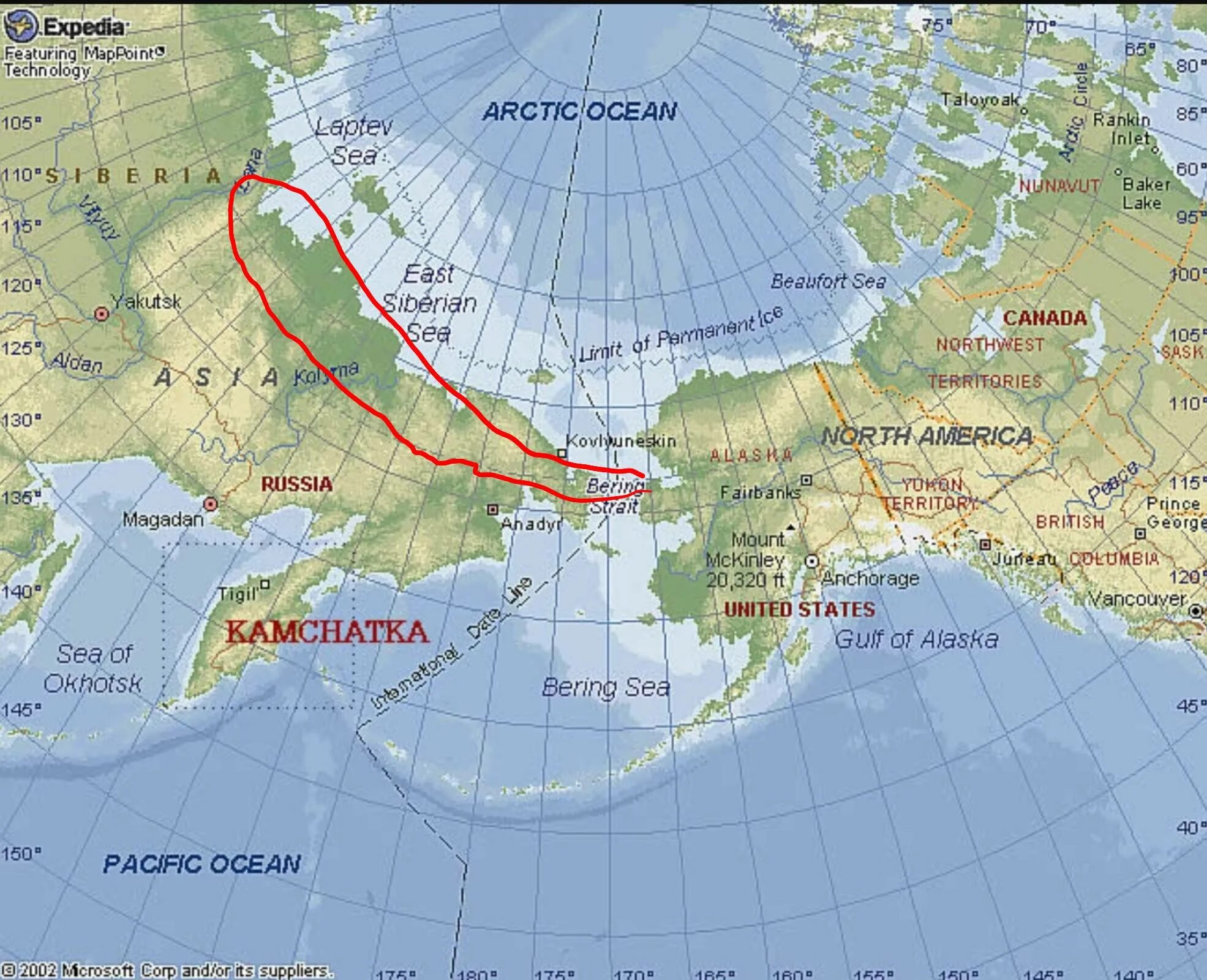Камчатка и Аляска на карте. Чукотка и Аляска на карте. Аляска на карте России. Расстояние от аляски до россии
