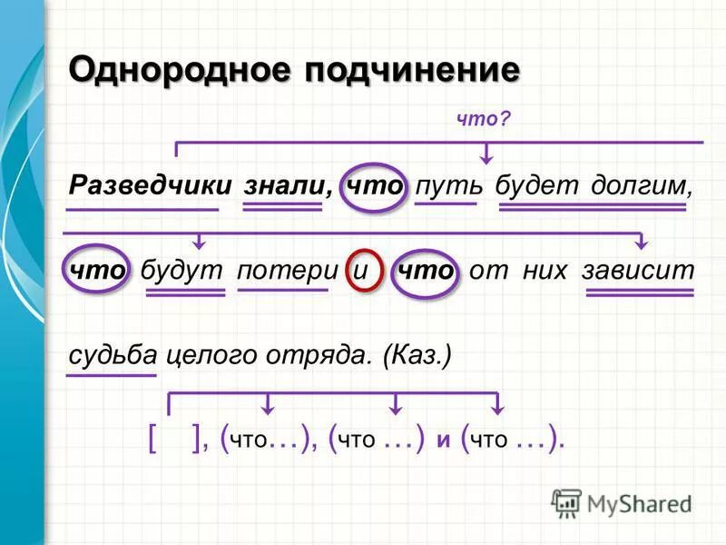 Знаки препинания при однородном подчинении придаточных. Знаки препинания при однородных придаточных предложениях. Спп с однородным подчинением схема. При однородном подчинении. Схема предложения с однородными придаточными.