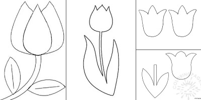 тюльпан шаблон