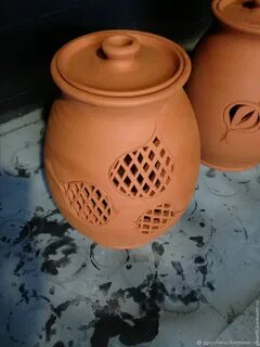 Посуда для хранения лука и чеснока.За счёт уникальных свойств глины в глиня...