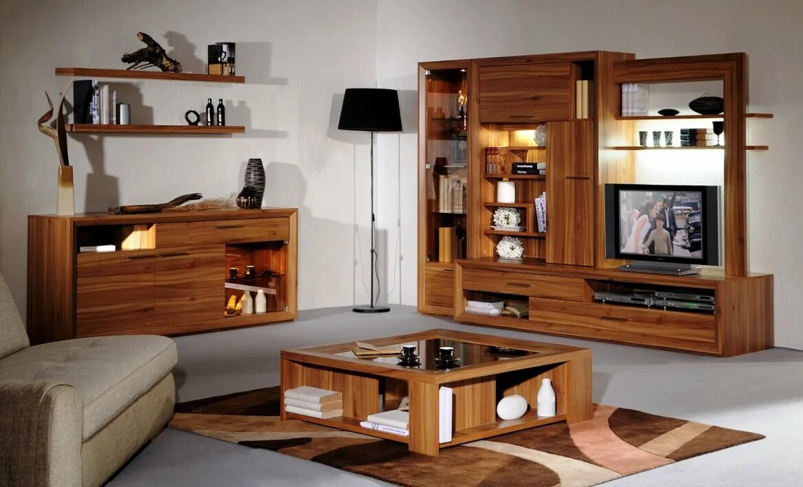 Деревянная мебель. Современные гостиные из дерева. Современная мебель из дерева. Гостиная из массива дерева.