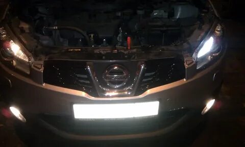 Nissan qashqai лампочки фар