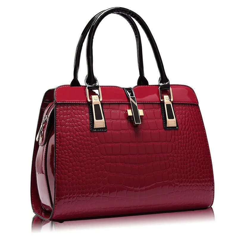 Pu Leather Tote Name Bag Ladies Handbag Lady Evening Bags Solid Female Messenger