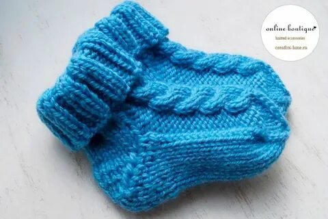 Как связать носки для новорожденного спицами