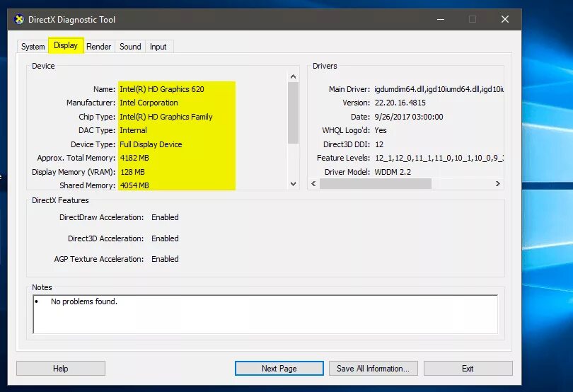 Disabled 3d acceleration in display settings