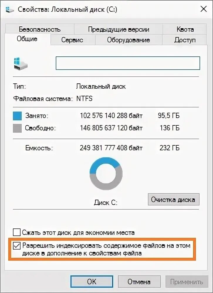 Разрешить индексировать содержимое