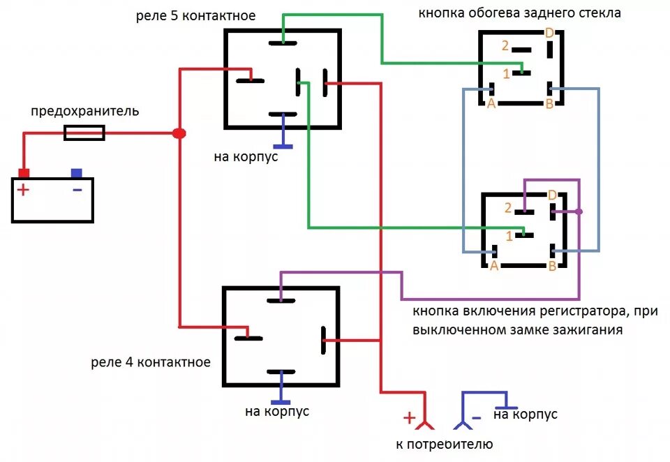 Распиновка противотуманных фар. Схема подключения реле ПТФ Приора. Схема подключения кнопки ПТФ Приора. Схема подключения противотуманных фар Приора. 5 Контактное реле ПТФ Приора.