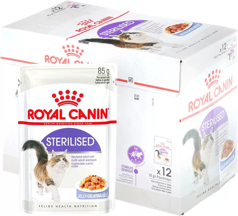 Royal Canin для стерилизованных кошек. Паучи Роял Канин для кошек Sterilised. Royal Canin для кошек Стерилайзд желе. Корм Роял Канин для стерилизованных кошек с 1. Купить влажный корм для кошек роял