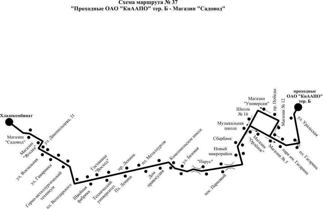 Карта автобусов комсомольск на амуре