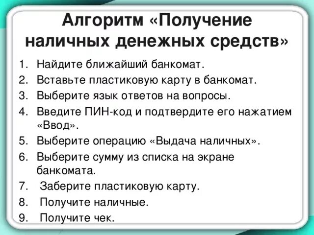 Алгоритм получения денег в банкомате. Алгоритм работы банкомата. Алгоритм получения денежных средств. Как работает Банкомат алгоритм получения.