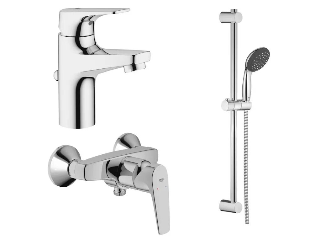 Start flow. Набор grohe start flow. смеситель грое старт. смеситель для ванны grohe start flow 23772000. душевой набор grohe start flow.