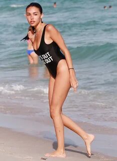 MADISON BEER in Swimsuit at a Beach in Miami 01/03/2017 - HawtCelebs