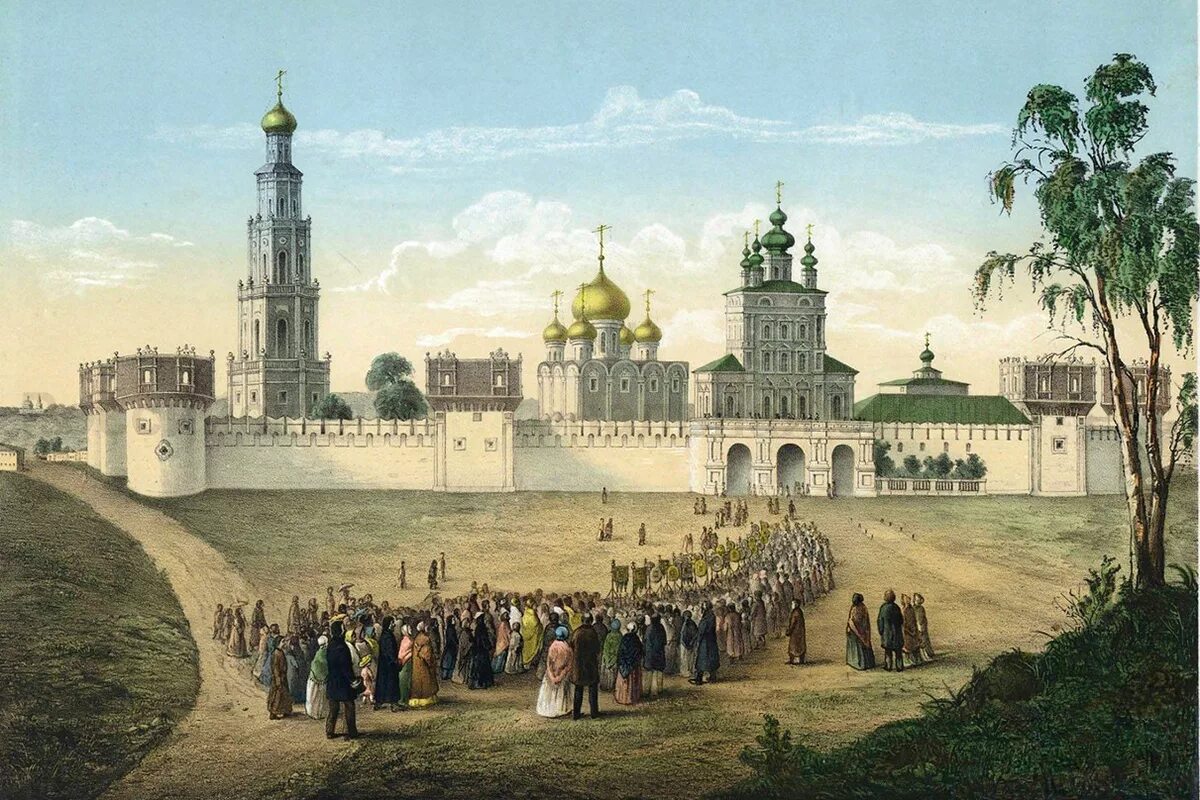 Ф. Воробьева. Алексеев «соборная площадь в московском кремле» (1800-е). Москва 18 1. Храм василия блаженного 16 век на красной площади.