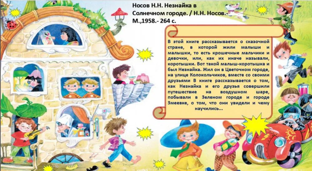 Книга Носова Незнайка в Солнечном городе. Незнайка плакат.