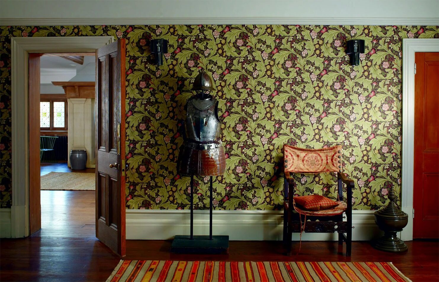 Bramble - Pale Blue William morris interior, Country living uk, Morris wallpaper