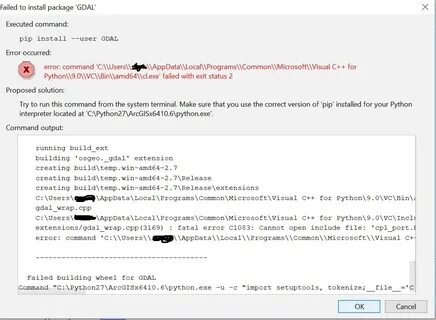 Failure build failed with an