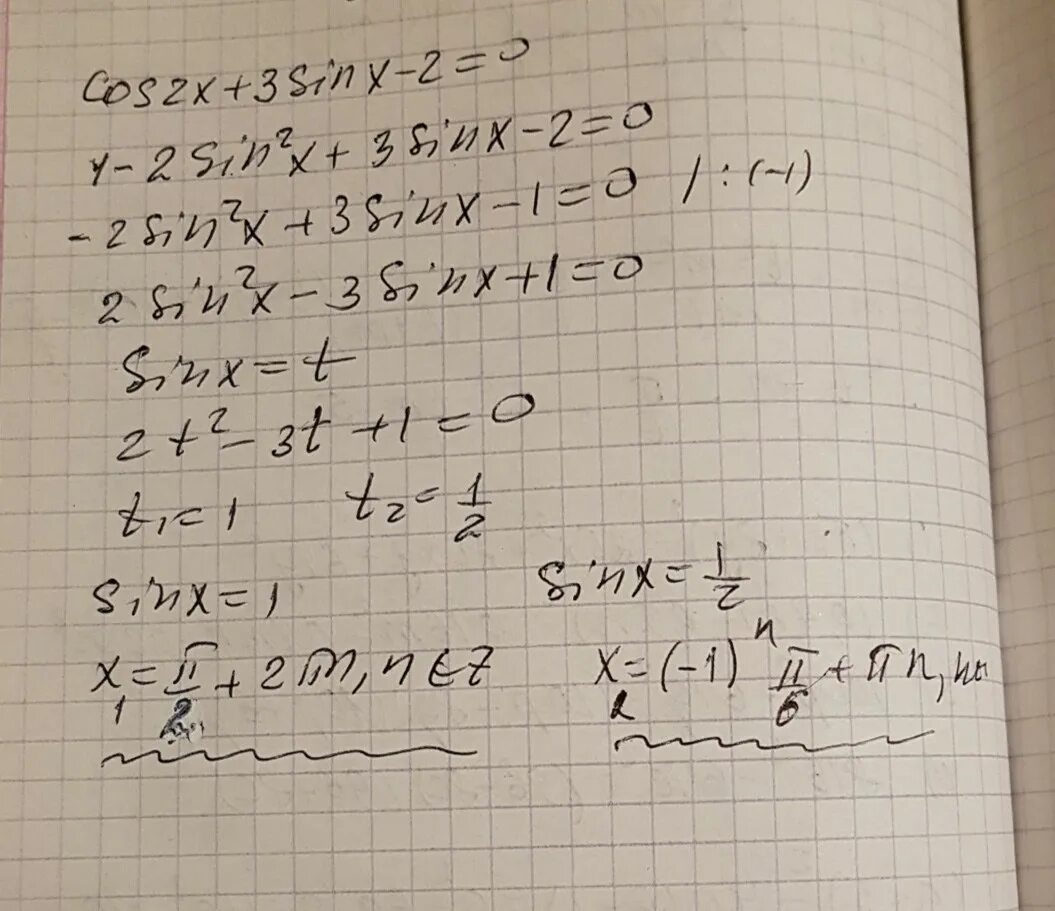 Решить уравнение cos2x+3sinx=3. Cos2x уравнение. Решите уравнение cos2x - 3sinx + 2 = 0. Cos 2x 0 решение уравнения.