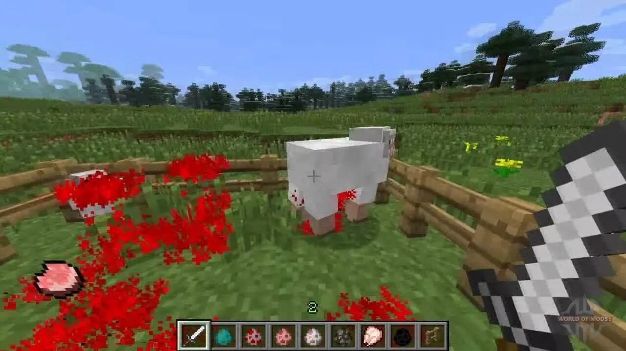 Wild blood minecraft. Кровь майнкрафт. Мод на блок крови. Эффект моды. Кровавый майнкрафт.