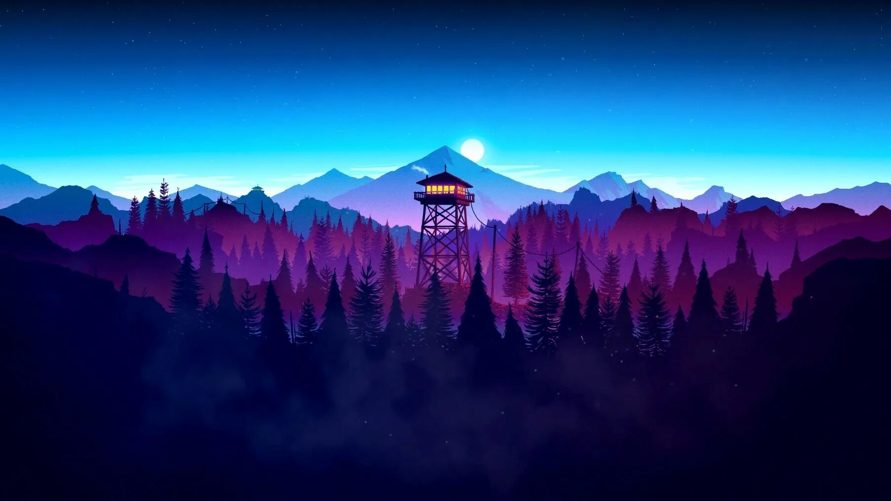 3 05 21 09. Firewatch башня 2k. Olly Moss Firewatch. Purple Firewatch.