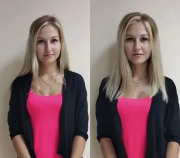 Прикорневой объем фото до и после