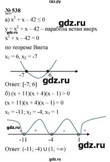 Номер 538 по алгебре 8 класс